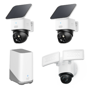 SoloCam S340 (2 pack) + Floodlight Camera E340 +HomeBase S380