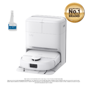 eufy Omni C28 Robot Vacuum (White) and Mop with eufy Floor Cleaning Solution