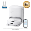 eufy Omni C28 Robot Vacuum (White) and Mop with 2 bottles of eufy Floor Cleaning Solution