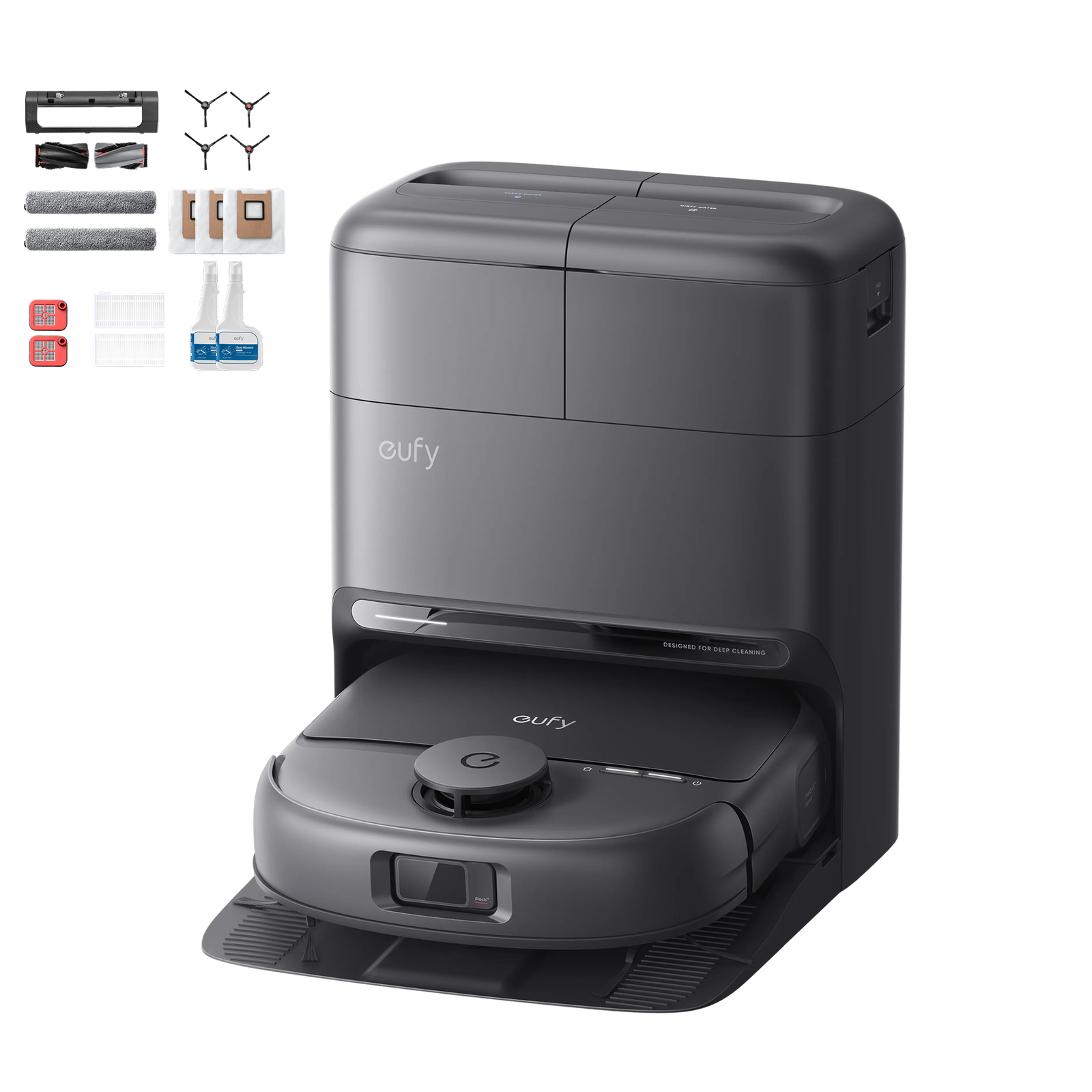 eufy Omni C28 Robot Vacuum and Mop with Half-Year Accessory Kit and Floor Cleaning Solution