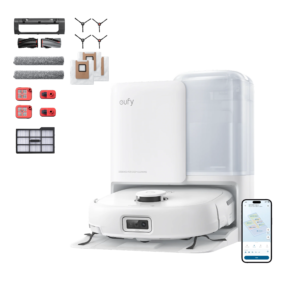 eufy Robot Vacuum Omni E25 White with Complete Accessory Kit