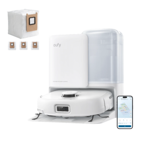 eufy Robot Vacuum Omni E25 White with 3 Extra Dust Bags