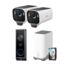 eufyCam S3 Pro 2-Cam Kit + Video Doorbell E340 + 1 TB Hard Drive