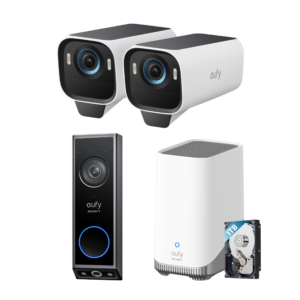 eufyCam S3 Pro 2-Cam Kit + Video Doorbell E340 + 1 TB Hard Drive