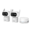 eufy Wired Cam C31 Pan-Tilt Camera 2 Pack with HomeBase Mini (White)