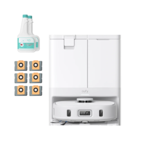 eufy X10 Pro Omni White with 2 Bottles of Floor Cleaning Solution and 6 Dust Bags